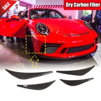 For Porsche 911 991 GT3 2017-2018 Dry Carbon Fiber Front Bumper Fins Canard Lips (For: Porsche 911 GT3)