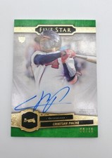 2021 National Treasures Cristian Pache RC on Hard Card  FSA-CZR