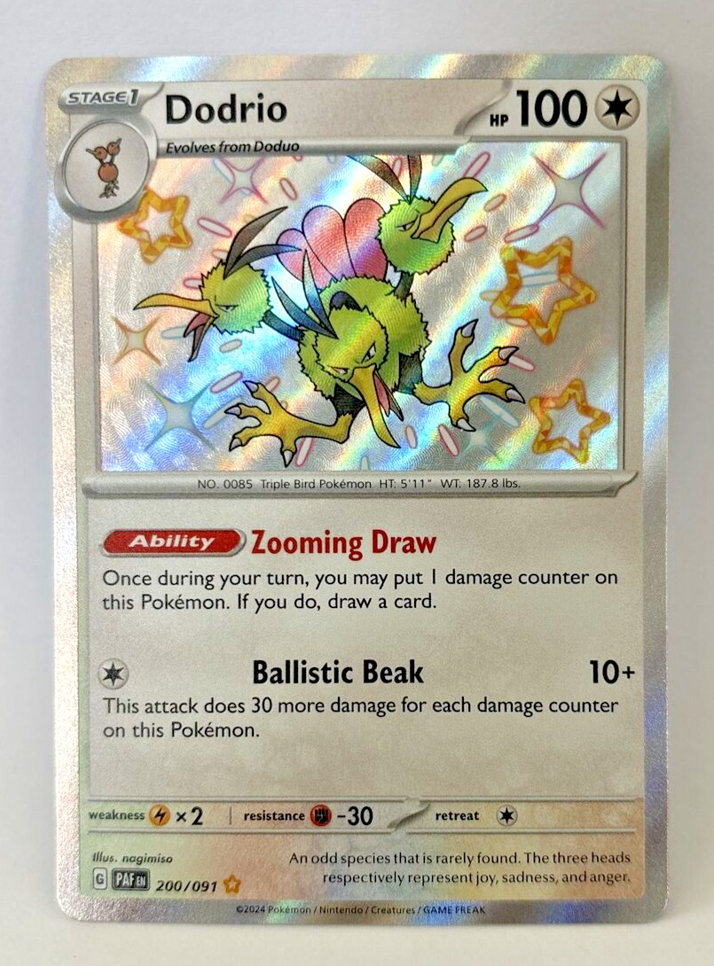 Dodrio - 200/091 - Shiny Rare - Scarlet & Violet: Paldean Fates - Pokemon