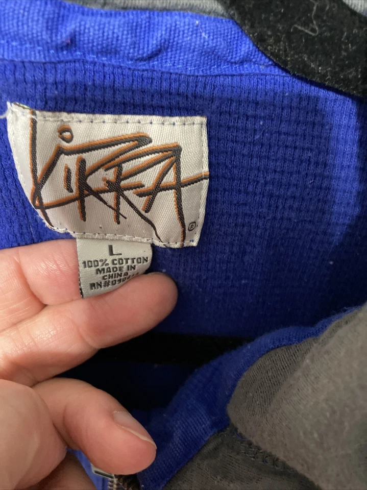 Kirra Women Blue Zip Up Hoodie L-Lined hood Foto 2 de 4