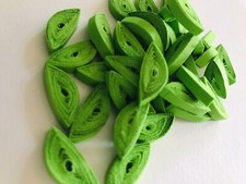 Lot 100 Paper Quilling Leaves Handmade For Many Crafting Greeting Cards Wall Art