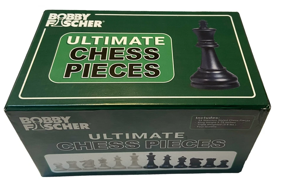 Bobby Fischer Ultimate Staunton Chess Set - Triple Weight Pieces - White/Black - Image 2 of 2
