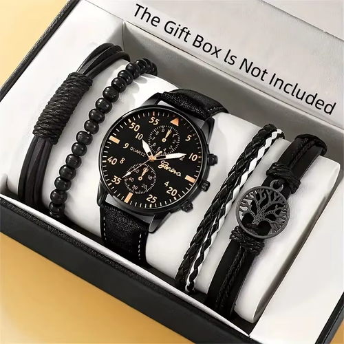 Hip Hop Men's Fashion Watches Luxury Wristwatch Sports Watch Bracelet Set - Picture 11 of 20