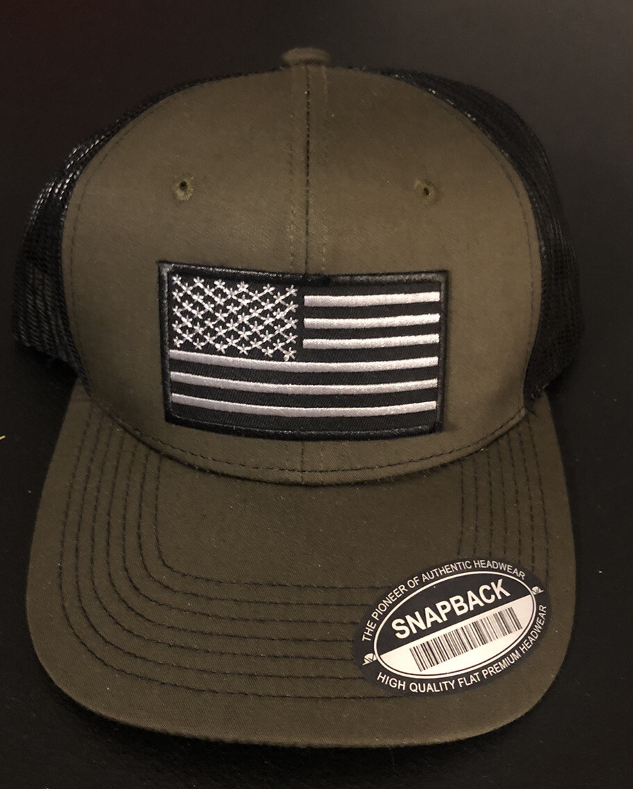 Tactical Snapback Baseball Cap with Flag Patch, New with Tags-image