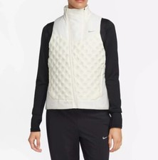 NWT 190 Nike Women's Aeroloft Down Running Vest Off White FB7606-110 Size XL
