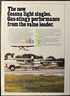 RARE 1978 Cessna Single-Engine Lineup 152, Skyhawk, 172 Hawk XP