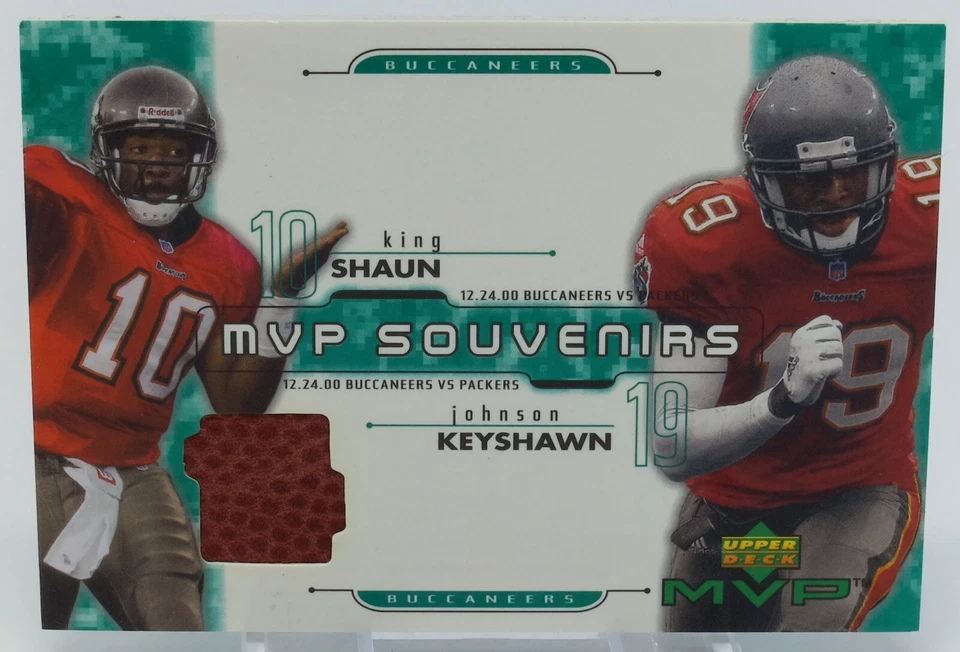 2001 Upper Deck MVP - MVP Souvenirs #TB Shaun King Keyshawn Johnson - Image 3 of 4