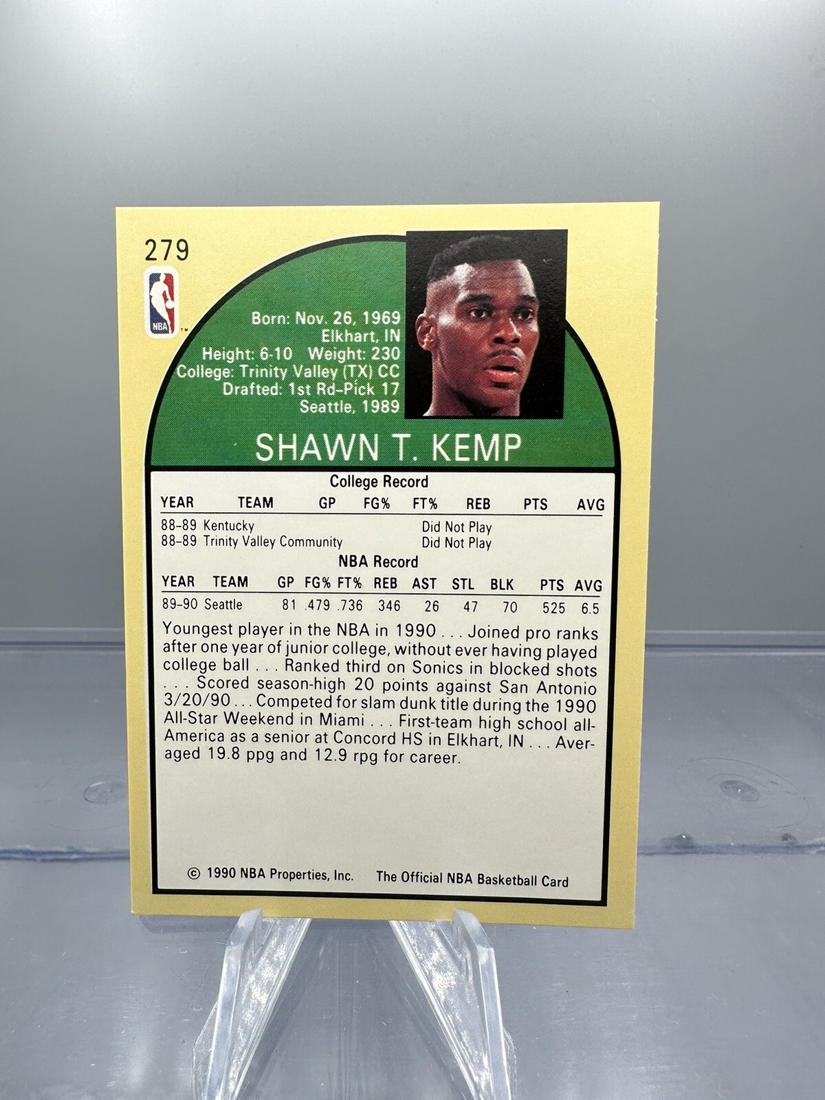 1990 NBA Hoops Shawn Kemp ROOKIE 279 eBay