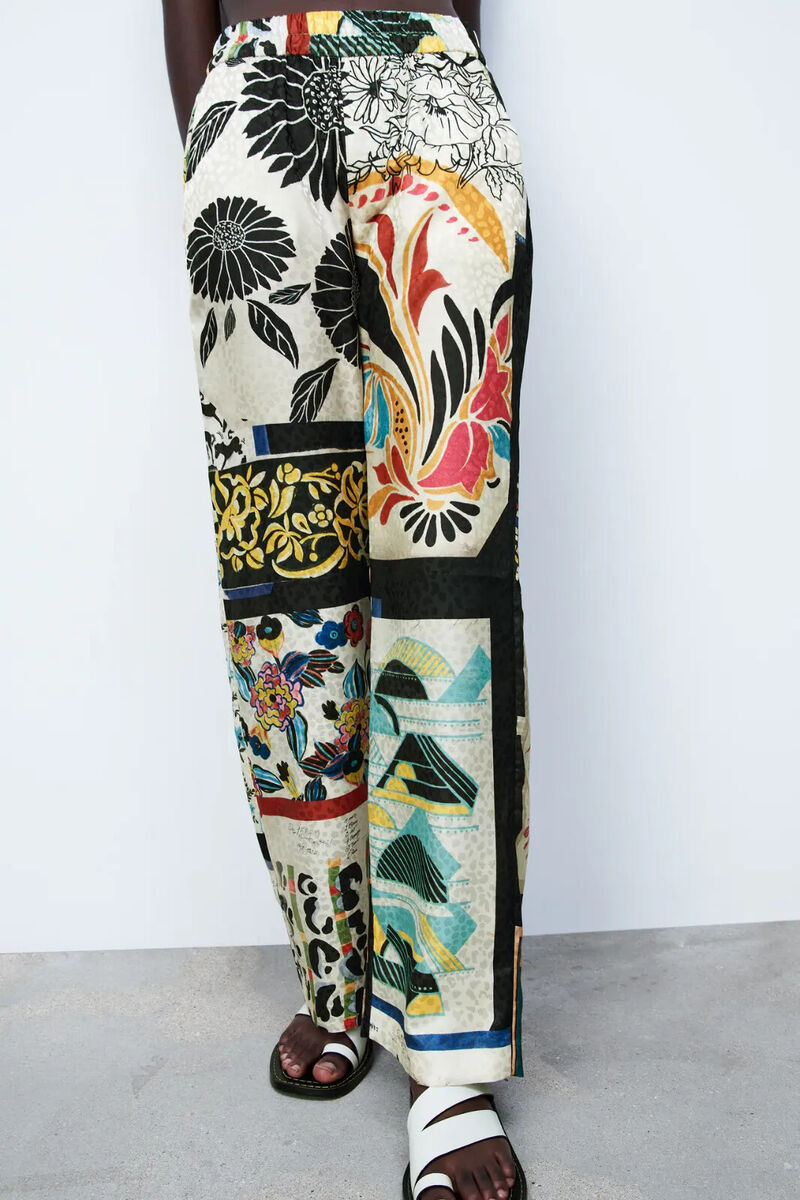 ZARA WOMAN PATCHWORK PANTS LIMITED EDITION 2756/128 ZARA WOMAN PATCHWORK PANTS LIMITED EDITION 2756/128