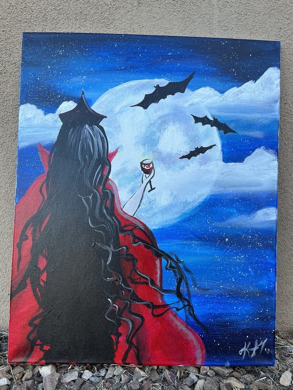Halloween Vampire Queen Painting
