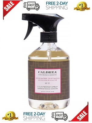 Caldrea Rosewater Driftwood Countertop Spray Surface Cleaner 16 Oz