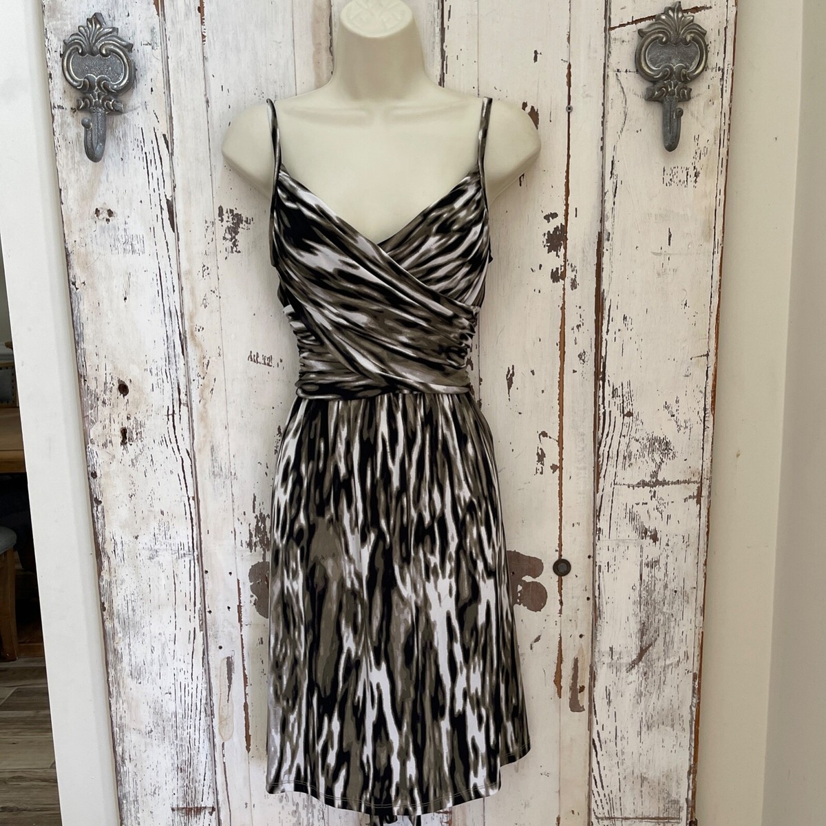 JLO Jennifer Lopez Size Medium Woman's Black Green White Casual To Party  Dress | eBay