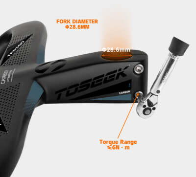 TOSEEK Full Carbon Fiber Drop Bar Integrated Bar Stem Road Bike