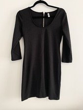 Xhiliration Size Medium Women’s Bodycon Dress, Black Casual Dress Y