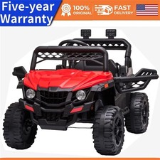 12V Kids Ride On Car Truck w/Parent Remote Control LED Light USB AUX Port Music