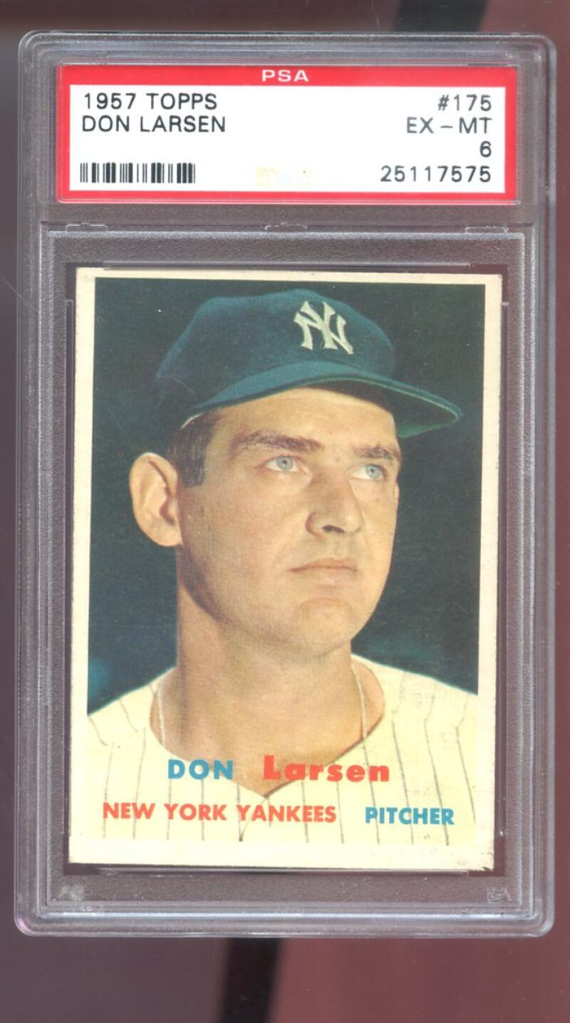 1957 Topps #175 Don Larsen PSA 6 Graded Baseball Card MLB New York Yankees