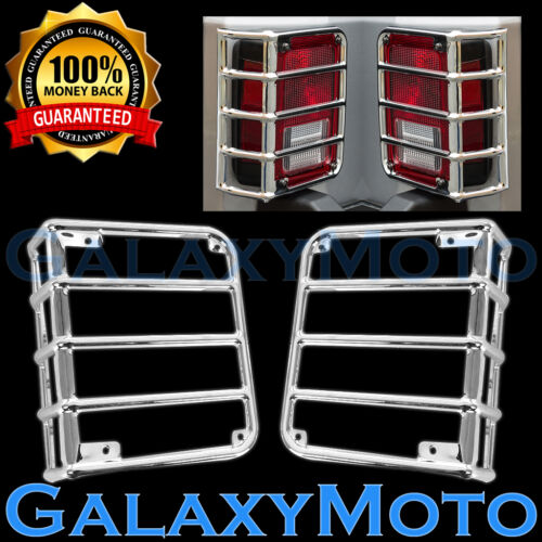 Chrome Stainless Euro Taillight Lamp Guard Cover fit 07-17 Jeep Wrangler JK - Zdjęcie 1 z 3