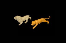 MARX original Ben Hur Lion Tiger 54mm plastic toy soldiers playset