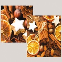 20 Elina Servietten Weihnachten Zimt Orangen Mandeln HaselnüSse 3 Lagig 33X33 Cm