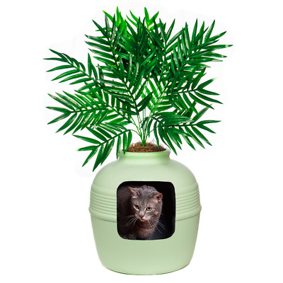 Original Hidden Litter Box Planter, Hooded Litter Box, Fake Plant Good Pet Stuff