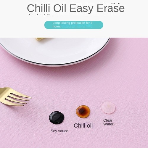 Solid Color Table Cloth Waterproof Square Dining Table Cloth Table - Picture 10 of 20