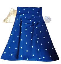 LuLaRoe "AZURE" Blue w/Polka-dots Skating/flared Skirt, Size Small NWT
