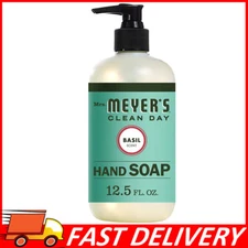 Mrs. Meyer's Clean Day Liquid Hand Soap, Cruelty Free, Basil Scent, 12.5 oz