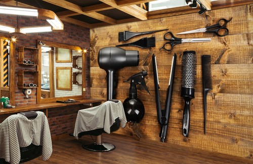 3D Werkzeug C301 Haarschnitt Barber Shop Tapete Wandbild Fototapete Vera 23 - Picture 2 of 11
