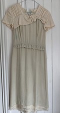 Prada Tea Midi Dress, Cream/mint, Wedding, Size 40
