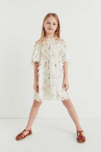 Zara Kids Girl Floral Printed Cut Out 