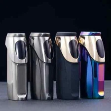 JOBON Rechargeable Butane Gas Hybrid Cigarette Lighter 3 JET Flame Touch Sensing