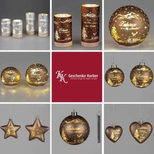 Deko-Licht Deko-Kugel Herz Stern Zuhause LED-Licht Glas formano Weihnachtsdeko