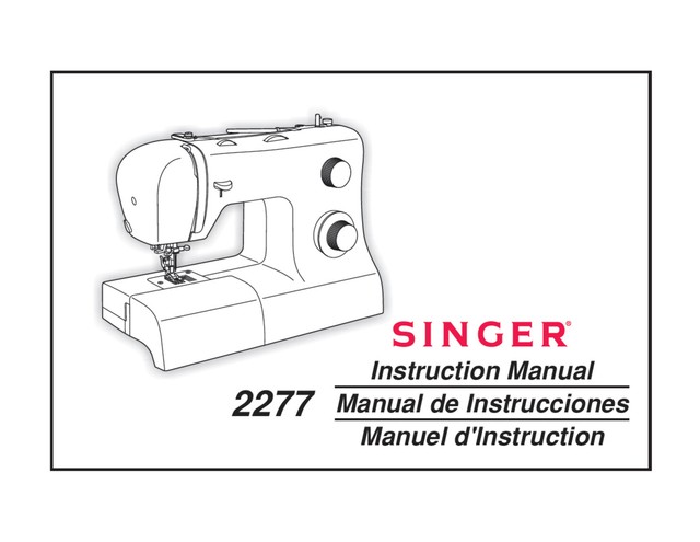 Singer 2277 Sewing Machines Instruction Manual Reprint Comb Bound | eBay