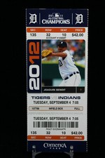 Detroit Tigers vs Cleveland Indians MLB Ticket w Stub 09/04/2012 Joaquin Benoit