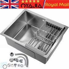 1.0 Large Super Deep Single Bowl Square Stainless Steel Kitchen Sink Undermount