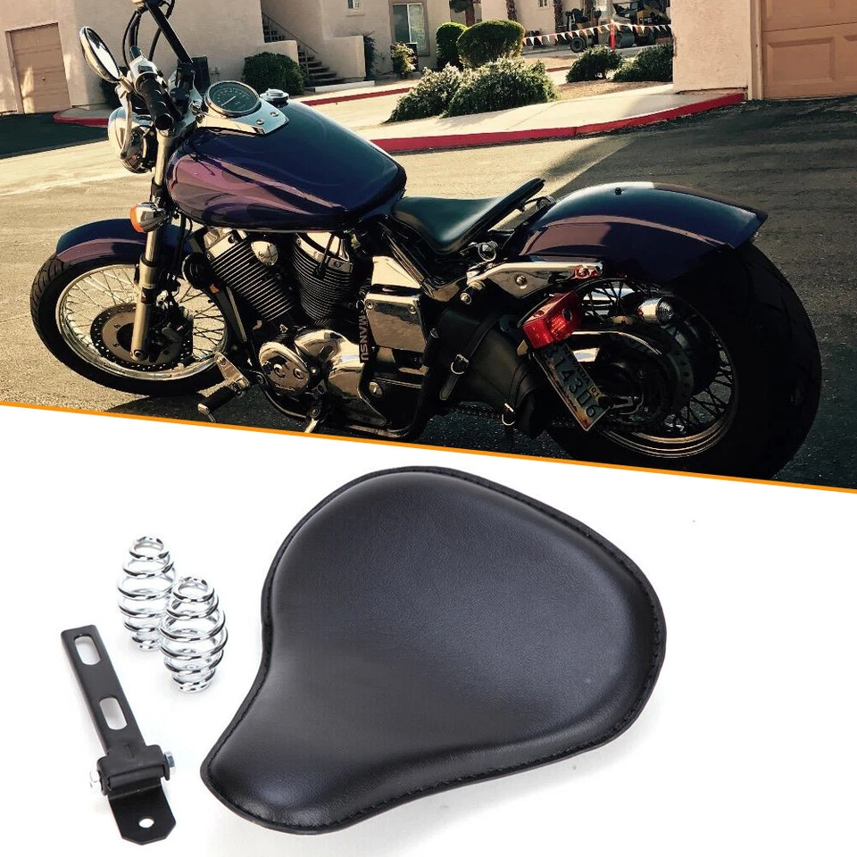 Bobber Spring Solo Seat For Honda Shadow 750 1100 ACE Aero Phantom Sabre Spirit - Image 3 of 4