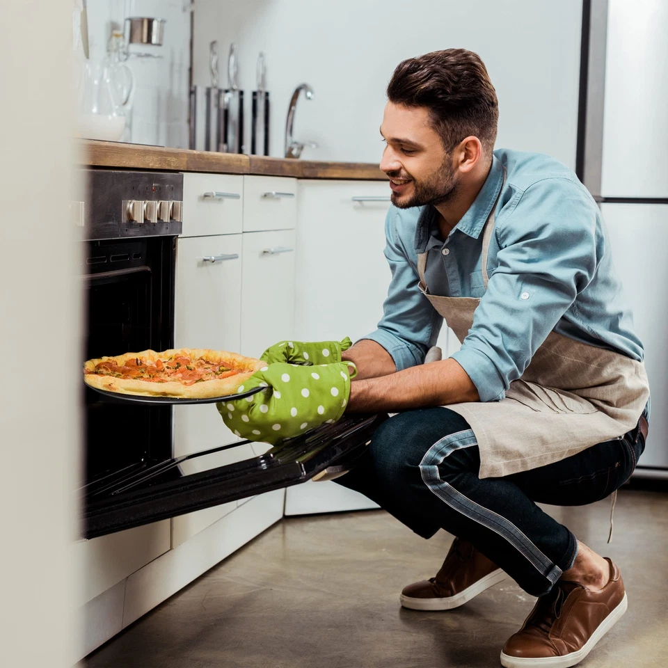 Pizzablech mit Perforation im Set runde Pizzabackbleche mit extra großem Durc... - Bild 3 von 4