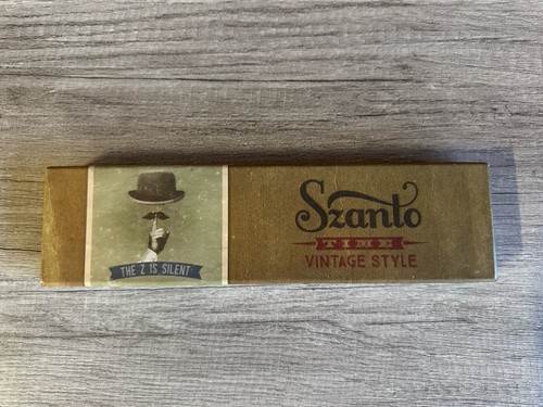 Szanto 5200 Series Watch Black Dial with Brown Band Water Resistant New NOS - Picture 2 of 13
