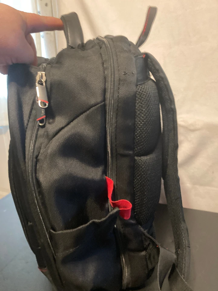 Samsonite Mochila para Laptop Negra Nylon Computadora/Tablet Multi Bolsillo Viaje Foto 4 de 4