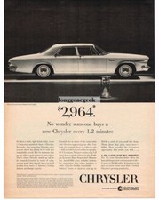 1963 Chrysler Newport 4-door Sedan Hourglass Automobile Car Vintage Ad