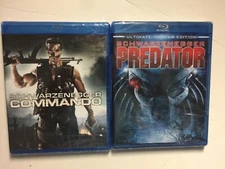Commando (Blu-ray Disc, 2008) + Predator (Blu-ray, 2010) NEW 