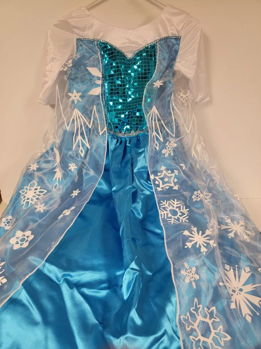 Disney frozen Elsa dress Authentic Costume extra netted silk slip and  tooling.