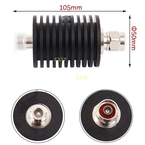 20dB 10dB N Type Coaxial Fixed Attenuator 50W 50Ω 0-3GHz/4GHz 3dB 5dB 2dB Dimmer - Picture 7 of 19