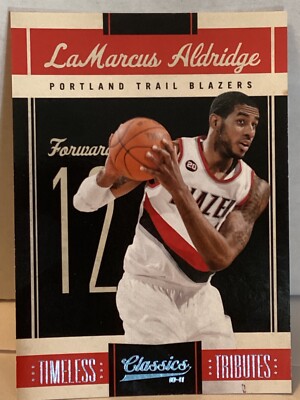2010-11 Classics Timeless Tributes Platinum LaMarcus Aldridge #45 /25 JERSEY MAT