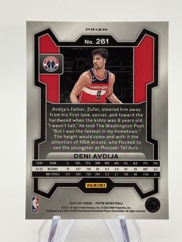 Deni Avdija 2023-24 Panini Prizm Prizms Pink Ice #261 Washington Wizards - Picture 2 of 2