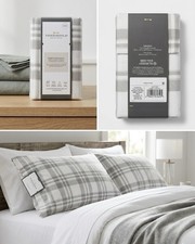 Threshold King Pillowcase Set - 2ct Gray Plaid - 400TC Cotton Performance