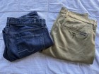 7 For All Mankind Lot Slim Jeans & Olive Khakis Size 36 Pre-Owned Excellent — photo 4