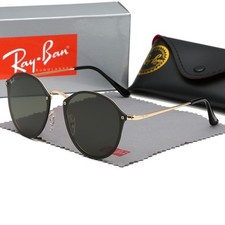 New Ray-Ban RB3574 Aviator Classic Sunglasses Metal Frame Green Lens UV