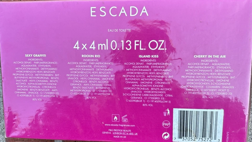 Set Mini Perfume Escada Edición Coleccionista 4x4ml Eau De Toilette Nuevo Precintado Foto 2 de 2