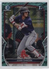 2023 Bowman Chrome Prospects Aqua Lunar Crater Refractor 9/125 Juan Chacon 19bb